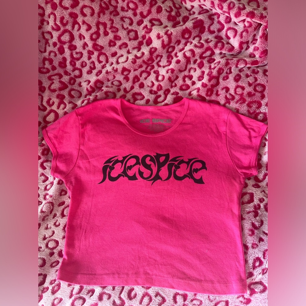Ice Spice Pink Crop Top